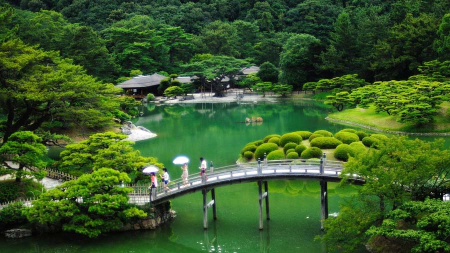 Japanische Gartenlandschaft